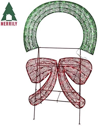 Merrily Crystal Wreath Stake 48 Inch Multi Colored