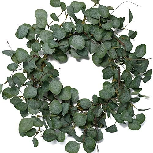Idyllic Eucalyptus Leaves Wreath 22 Inches Front Door Decor