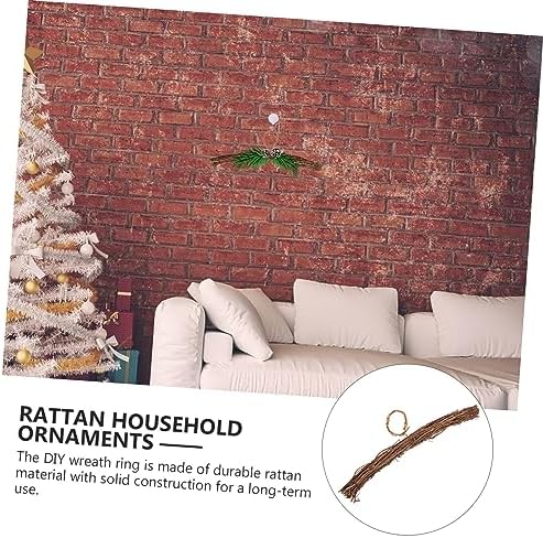 Sosoport Rattan Wreath Hanger Front Door Decor