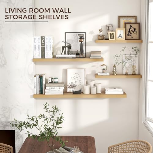 Venusmiles Floating Shelves 2 Pack 24 Inches Wide