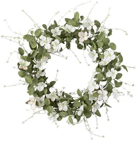 Sullivans 24 Inch White Flower Dogwood Wreath