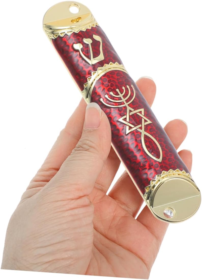 Ciieeo 2 Sets Metal Mezuzah Scroll Door Ornament