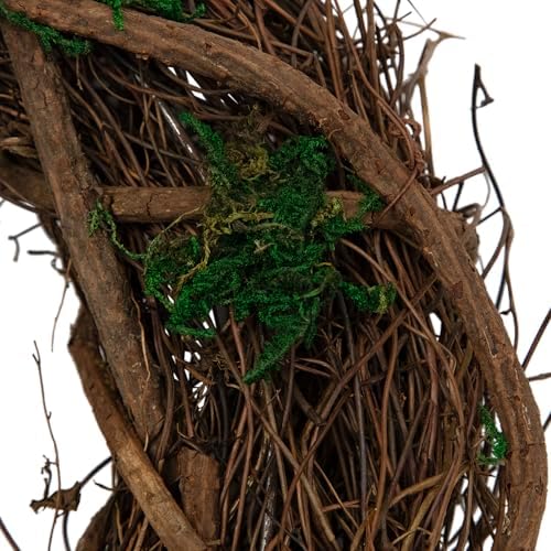 Northlight Moss and Twig Artificial Wreath 13 Inch Green Brown