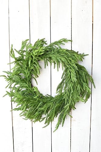 Afloral Real Touch Norfolk Pine Wreath 24 Inch
