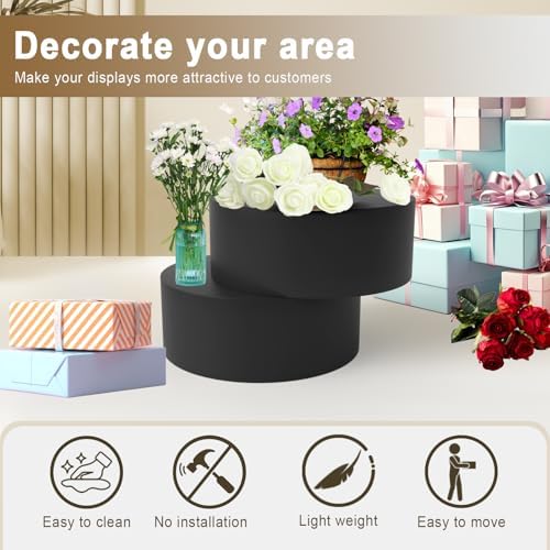 Jueraori Black Round Display Pedestal Stand