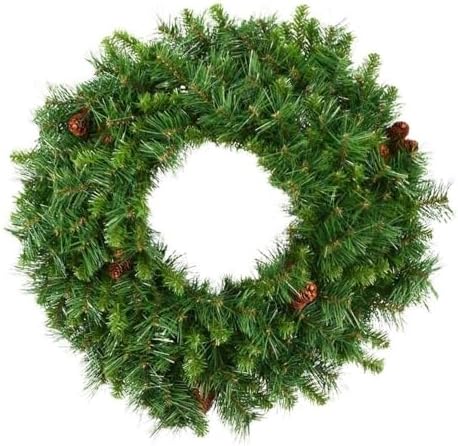 Vickerman 48 Inch Cheyenne Pine Artificial Christmas Wreath with 450 PVC Tips