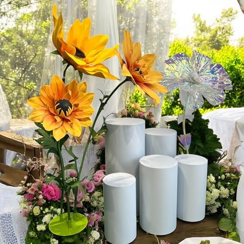 5Pcs Round Cylinder Pedestal Stands for Party Displays