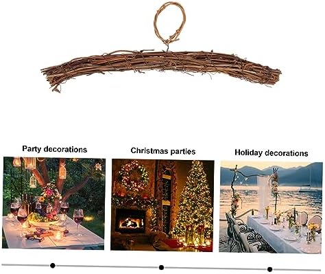 Cabilock Heart Shaped Rattan Wreath Hanger Front Door Decor