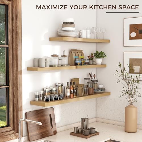 Venusmiles Floating Shelves 2 Pack 24 Inches Wide