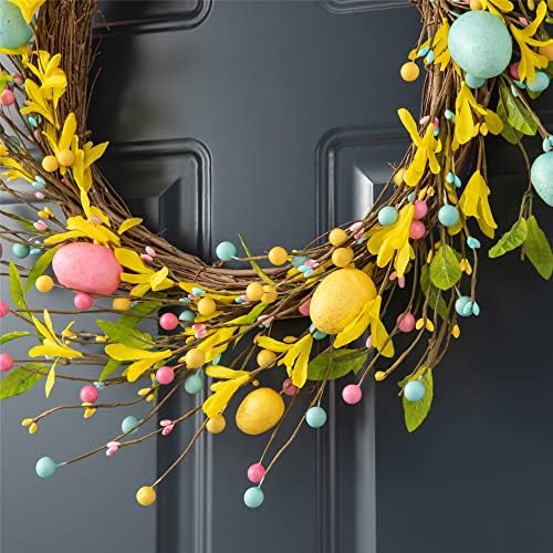 Glitzhome 22 Inch Easter Wreath Decor
