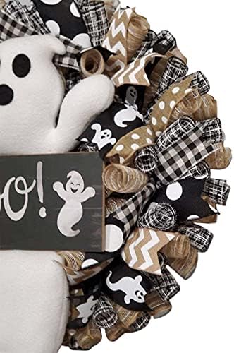 ZintaozT Halloween Ghost Wreath Front Door Decoration