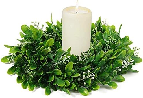 LSKYTOP 4 Pcs Artificial Boxwood Wreath 11 Inch