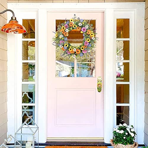 GTIDEA 24 Inch Summer Wreath with Flowers