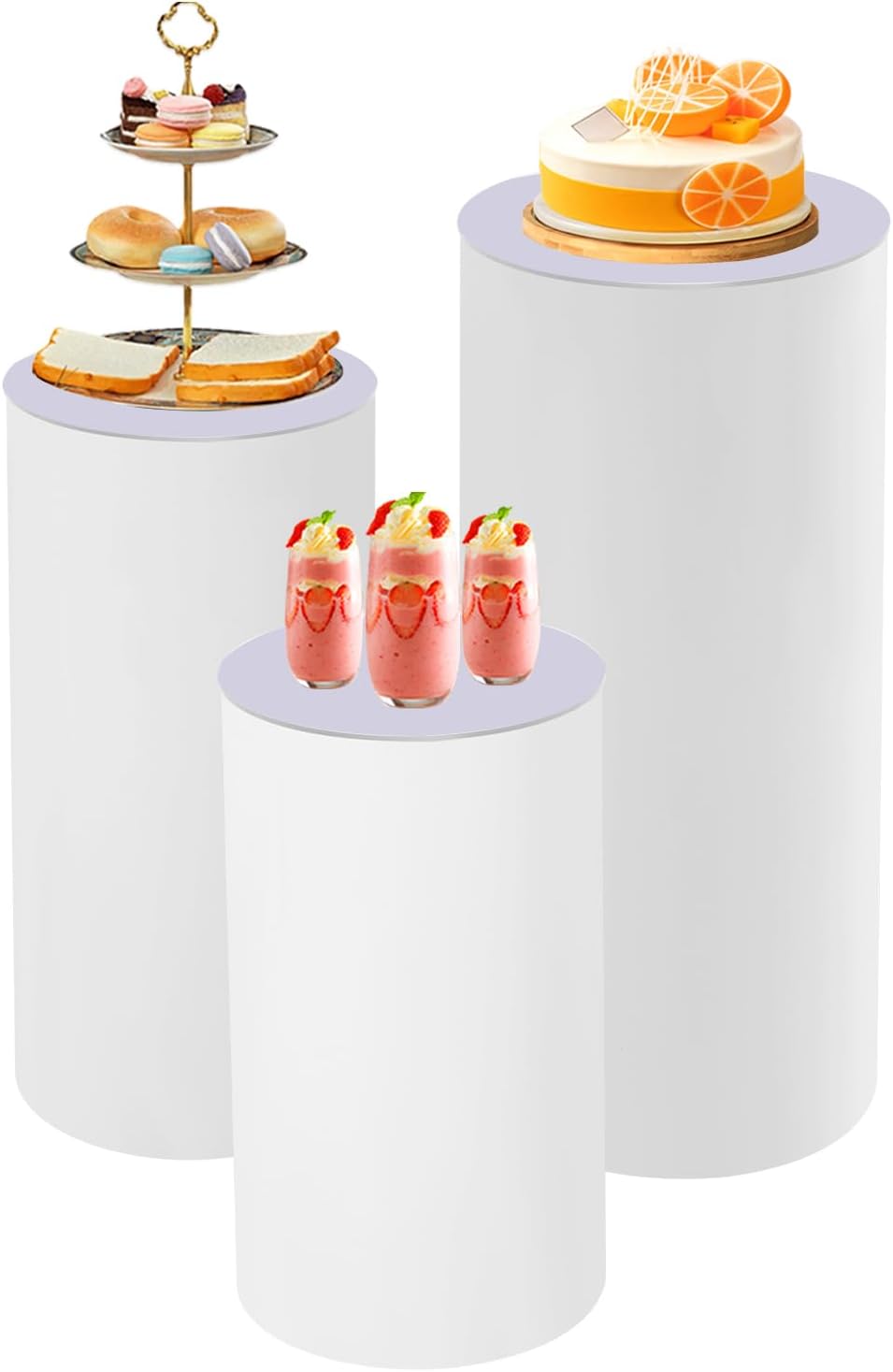 PERFERATE 3 Pcs Metal Cake Pedestal Stand