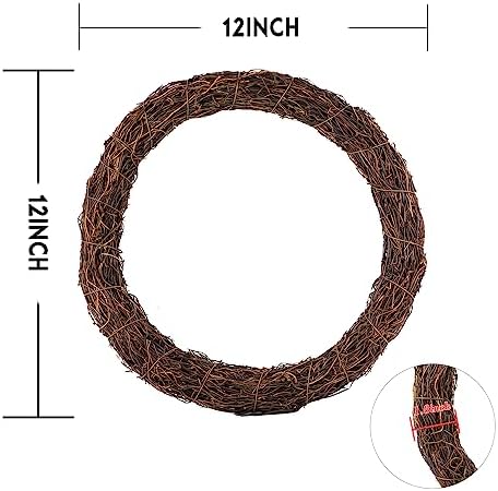 Natural Grapevine Wreath Base 12 Inch DIY Decor Wreath