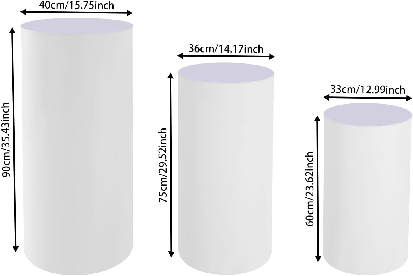 PERFERATE 3 Pcs Metal Cake Pedestal Stand
