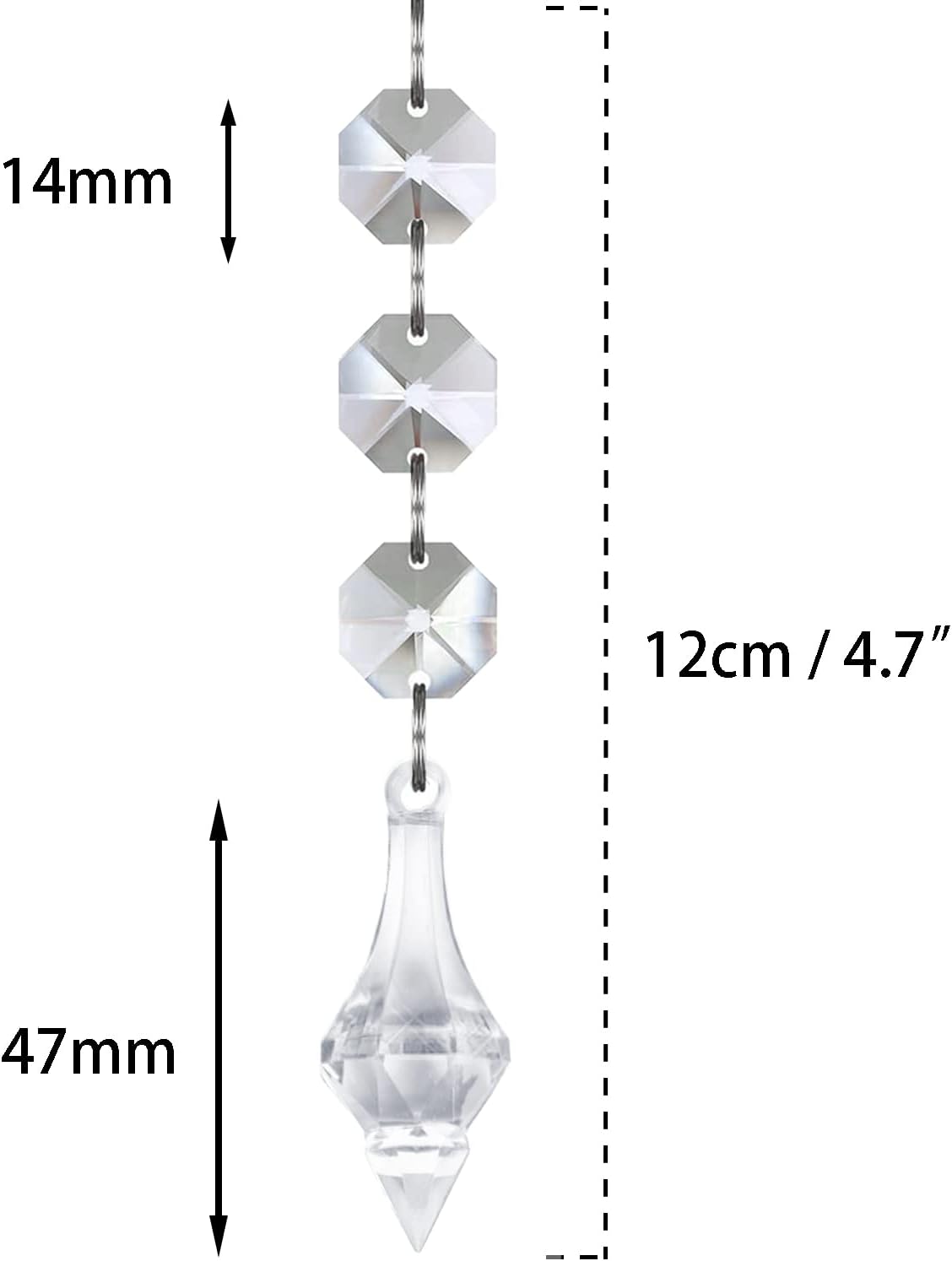 Jishi 30pk Crystal Finial Ornaments for Christmas Decorations