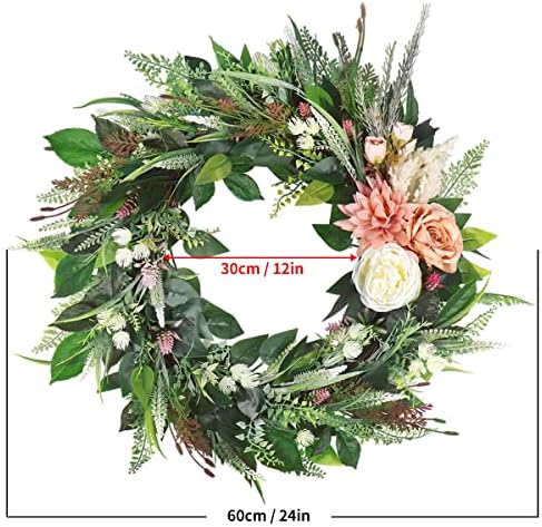 Kmise 27 Inch Spring Wreath for Front Door