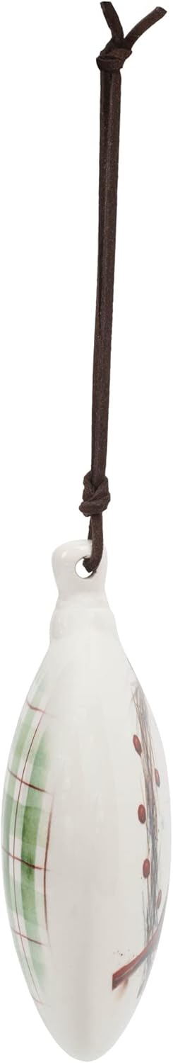 DEMDACO Dean Crouser Cardinal Wreath Winter White Ceramic Wreath Ornament