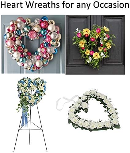 12 Inch Heart Shaped Wire Wreath Set of 2