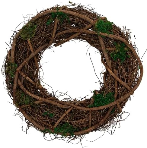 Northlight Moss and Twig Artificial Wreath 13 Inch Green Brown