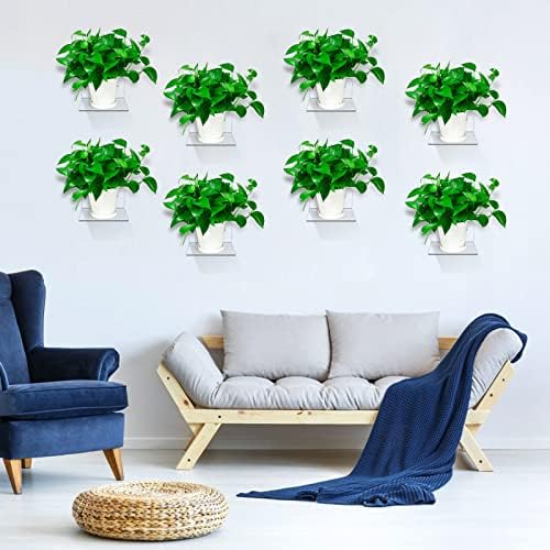 Trailwalk Acrylic Floating Shelf 16 Pack - Clear Modern Wall Storage