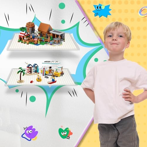 2 Pack Floating Shelves for Lego and Toy Blocks