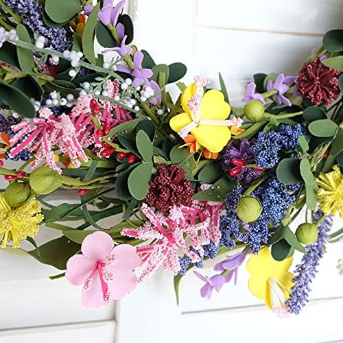 Bibelot 20 Inch Daisy Lavender Wreath Spring Summer Decor