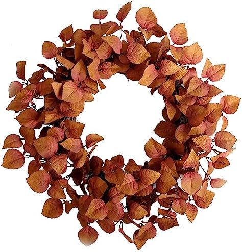 20 Inch Artificial Fall Leaves Wreath for Autumn