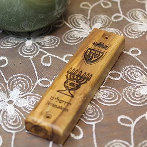 Handmade Olive Wood Mezuzah Case