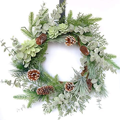 Idyllic 22 Inches Winter Wreath Indoor Door Decor