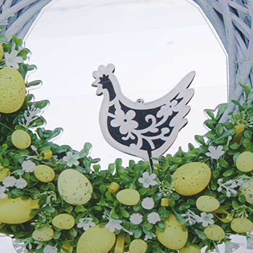 Easter Wreath with Bunny Garland and Boxwood Heart