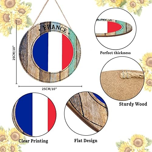 Farmhouse Front Door Hanger Round Wood Sign 10x10