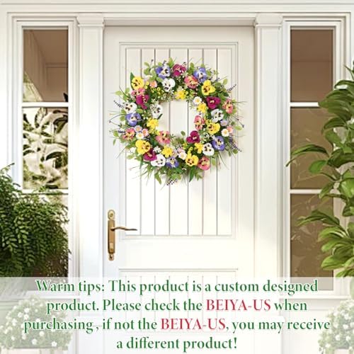 Handmade 20 Inch Spring Summer Wreath for Front Door