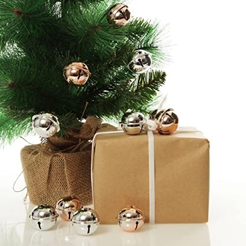 Charmed Large Christmas Star Jingle Sleigh Bell Ornament Pack of 6 Silver