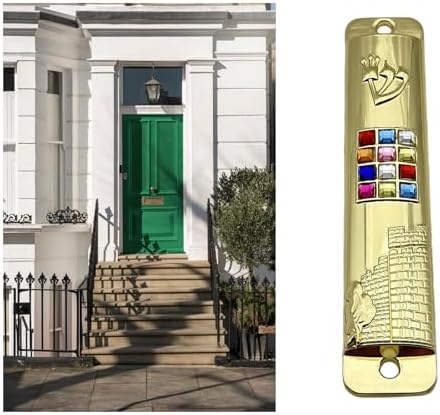 6X Door Mezuzah with Modern Zinc Alloy Design
