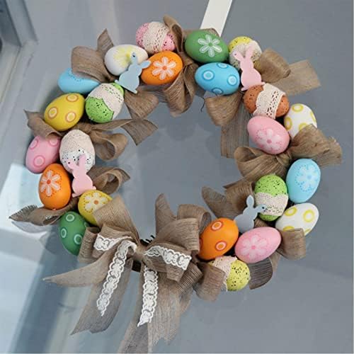 48 Inch Christmas Wreath with Easter Egg and Gnome Decorations