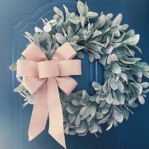 Easy Fine Lambs Ear Wreath 22-24 Inches Burlap Bow