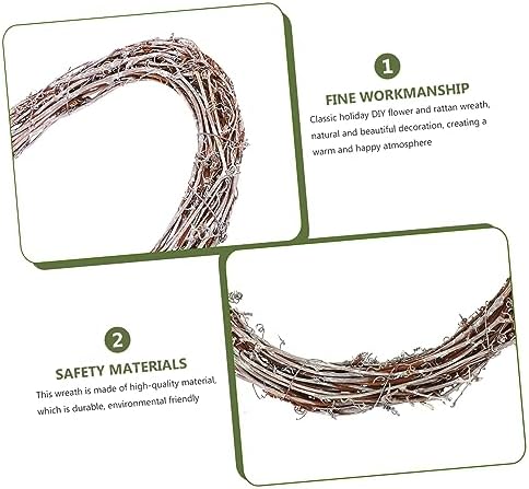 NOLITOY 1pc Rattan Wreath Garland for Home Decor