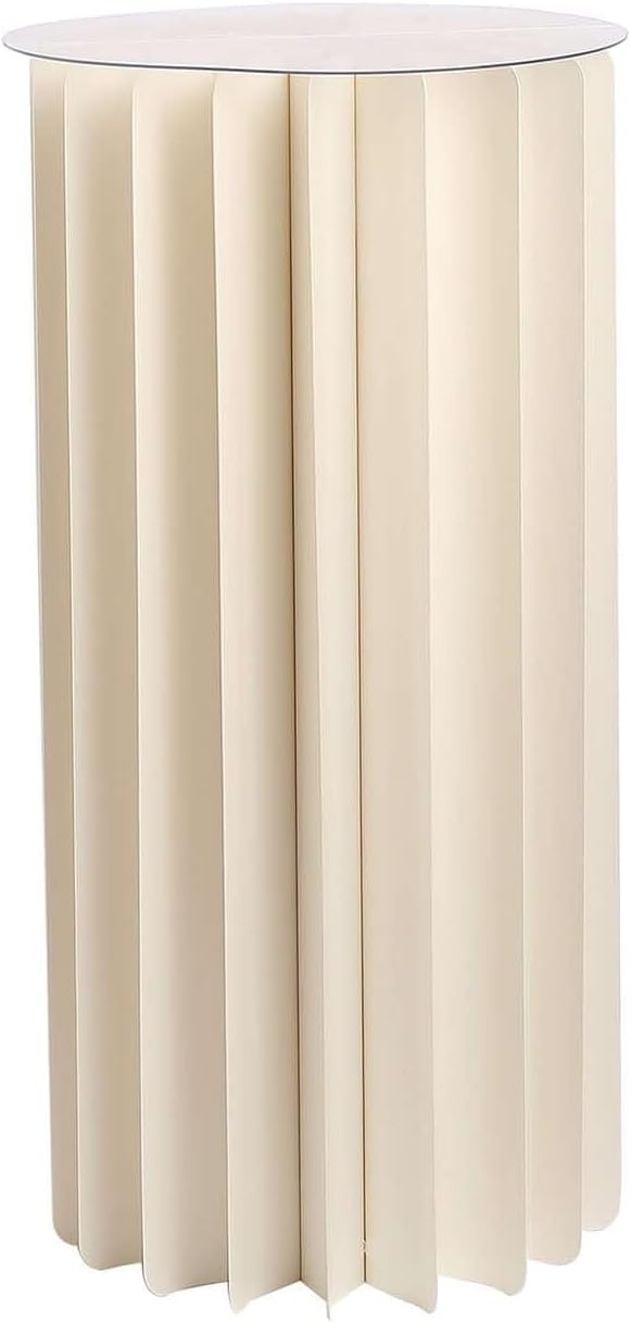 Efavormart 24 Inch Ivory Accordion Folding Pedestal Box