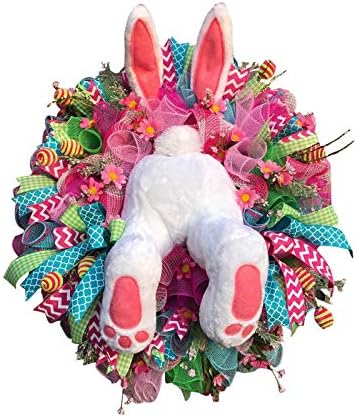 Cute Easter Bunny Wreath for Front Door and Window