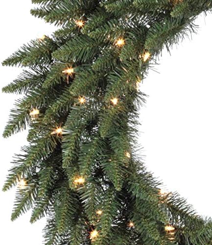 Vickerman 96 Camdon Fir Artificial Christmas Wreath with Warm White LED Lights