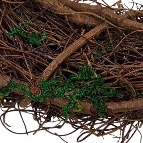Northlight Moss and Twig Artificial Wreath 13 Inch Green Brown