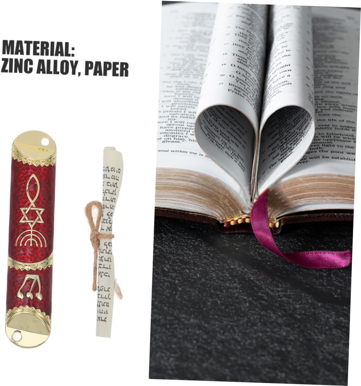 2 Sets Elegant Metal Mezuzah for Home Blessings and Spiritual Protection