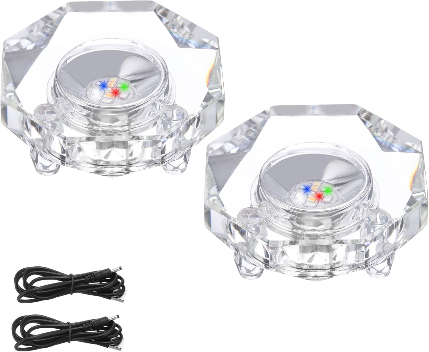 PATIKIL Crystal LED Light Base Stand 2 Pack