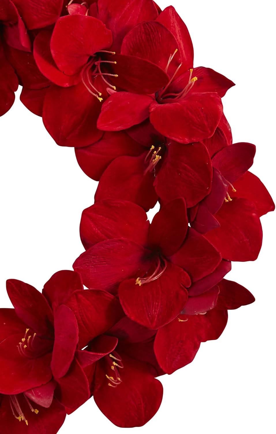 Nearly Natural 22 In Artificial Amaryllis Wreath