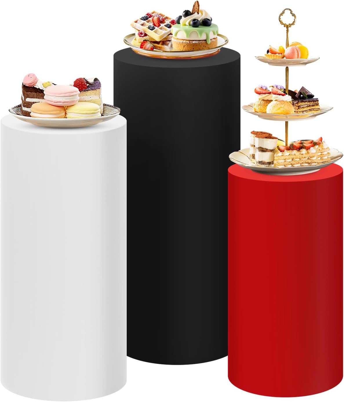 SaitiMade 3pcs Cylinder Stand Covers Set