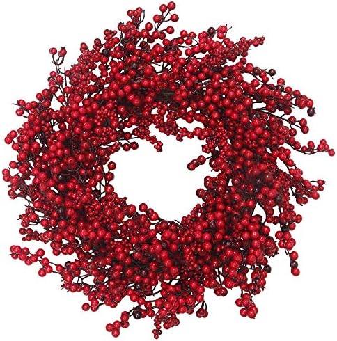 22 inch Red Berry Christmas Door Wreath