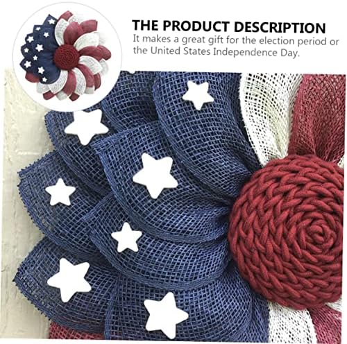 Patriotic Flag Fabric Wreath Front Door Decor