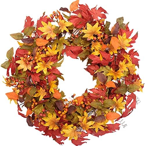 Idyllic 20 Inch Fall Wreath for Front Door